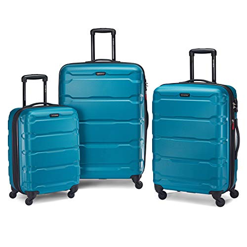 Samsonite Omni PC Hardside Expandable Luggage with Spinner Wheels, Caribbean Blue