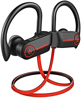 Bluetooth Headphones, BassPal TonePro U14 Wireless Sport Earphones Waterproof IPX7, w/Mic Richer Bass HD Stereo Sweatproof In Ear Earbuds for Gym Running Workout 9 Hrs Battery Noise Cancelling Headset