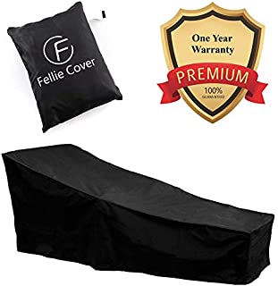 82-inch Waterproof Patio Chaise Lounge Cover Durable Outdoor Lounge Chair Cover, Fading Resistant