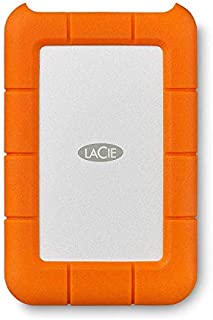 LaCie Rugged USB-C 4TB External Hard Drive Portable HDD  USB 3.0, Drop Shock Dust Rain Resistant Shuttle Drive, for Mac and PC Computer Desktop Workstation Laptop, 1 Month Adobe CC (STFR4000800)