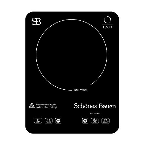 Schönes Bauen Essen Countertop Induction Cooktop / Portable Induction Burner / Induction Stove / Induction Hot Plate / Electric Burner 1200W (120V)