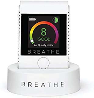 BREATHE|Smart 2 Personal Air Quality Monitor, Measures Outdoor and Indoor Air Quality. Monitors Dust, Smoke, PM 2.5 Air Pollution - Reduce Your Exposure to Toxic Air.