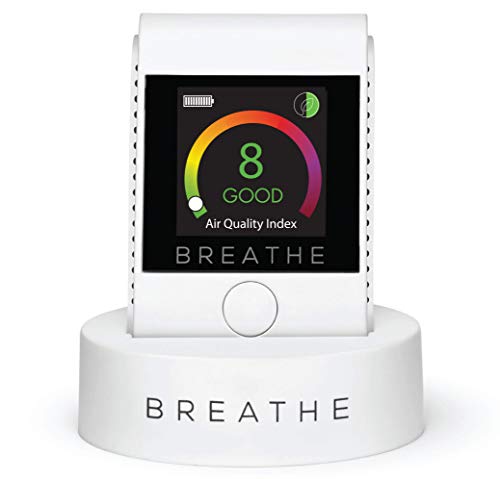 BREATHE|Smart 2 Personal Air Quality Monitor, Measures Outdoor and Indoor Air Quality. Monitors Dust, Smoke, PM 2.5 Air Pollution - Reduce Your Exposure to Toxic Air.