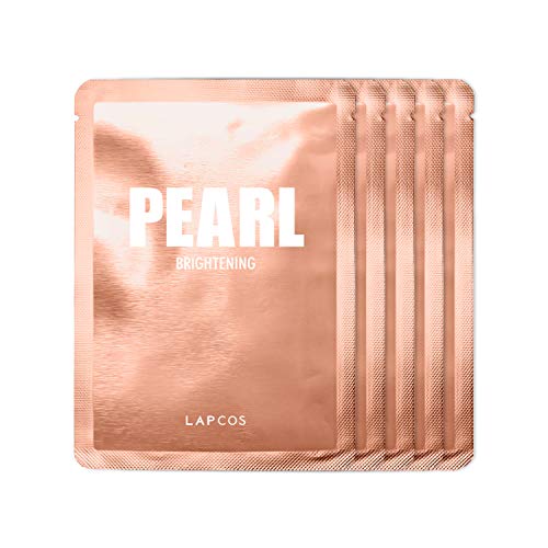 LAPCOS Pearl Sheet Mask, Daily Face Mask 5-Pack