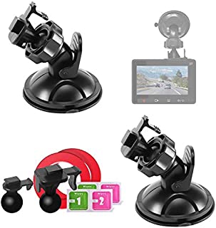 Mount Holder for YI Dash Camera,Suction Cup Mount for YI Dash Cam (2 Packs) with 2 Different Pivot Swivel Points,2 Wipes(Dry and Wet),2 3M Double Sided Adhesive Tapes