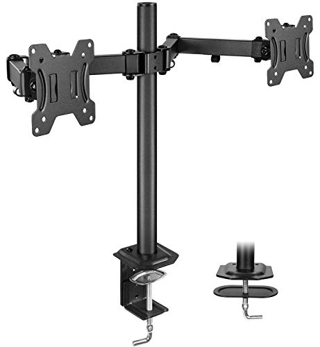 Huanuo Dual Monitor Stand Mount, Fully Adjustable LCD Monitor Desk Mount Fits 13