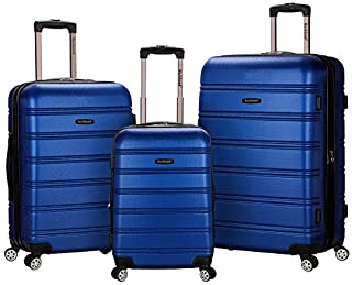 Rockland Melbourne Hardside Expandable Spinner Wheel Luggage, Blue, 3-Piece Set (20/24/28)