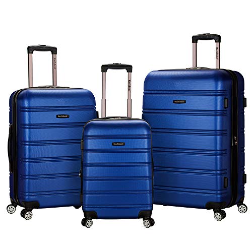 Rockland Melbourne Hardside Expandable Spinner Wheel Luggage, Blue, 3-Piece Set (20/24/28)