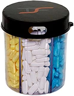 TSF Travel Pill Vitamin Medication Holder Dispenser Organizer Storage