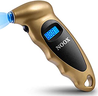 NOOX Digital Tire Pressure Gauge Car Accessories for Women & Men 150 PSI Low Tire Pressure Check Tool for Car Truck Motocycle Bicycle Jeep Sedan Limousine Wagon Tires TG883 - Gold