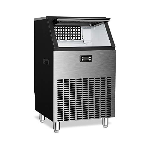 Joy Pebble Commercial Ice Maker Machine, Automatic Freestanding Ice Maker Undercounter, Ideal for Restaurants, Bars, Homes and Offices - Includes Scoop and Connection Hose  (200 lbs / 24 hrs)