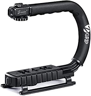 Zeadio Video Action Stabilizing Handle Grip Handheld Stabilizer with Hot-Shoe Mount for Canon Nikon Sony Panasonic Pentax Olympus DSLR Camera Camcorder