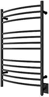 HEATGENE Towel Warmer for Bathroom Plug-in/Hardwired Drying Rack Matte Black