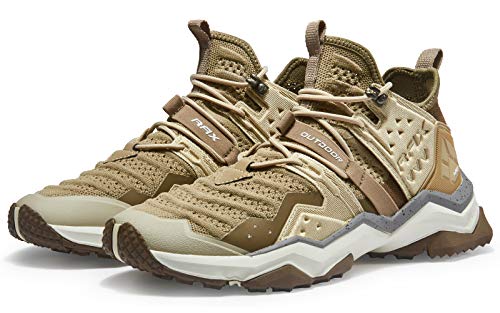 RAX Men's Lightweight Urban Hiking Shoes Camping Backpacking Shoes Outdoor Sneakers Brown