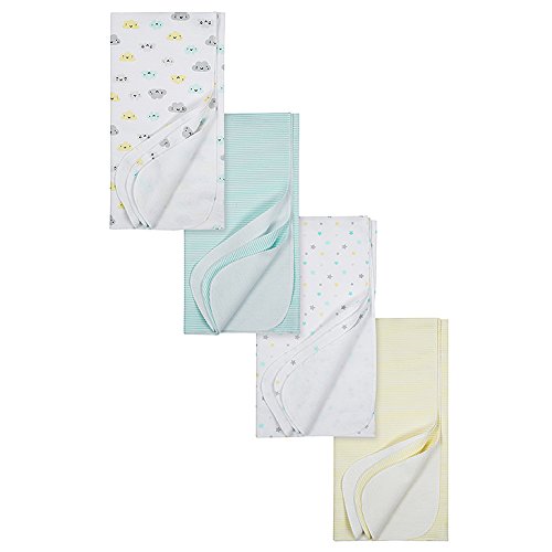 Gerber Baby 4-Pack Flannel, Clouds