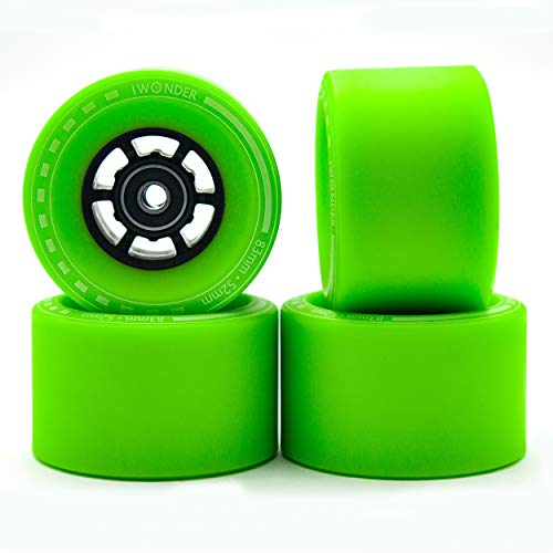 IWONDER Electric Skateboard Wheels 83mm 85A Urethane Compound Longboard Wheels with ABEC 7 Bearings