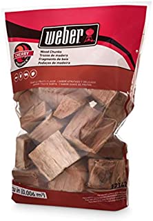 Weber 17142 Cherry Wood Chunks, 350 cu. in. (0.006 Cubic Meter), 4 lb