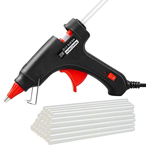 Hot Glue Gun, 20W Temp Mini Melt Glue Gun with 30PCS Glue Sticks, Heating Fast, Perfect for DIY School Projects, Home Quick Repairs, Creative Arts & Crafts