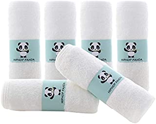 Bamboo Baby Washcloths - Hypoallergenic 2 Layer Ultra Soft Absorbent Bamboo Towel - Newborn Bath Face Towel - Natural Reusable Baby Wipes for Sensitive Skin - Baby Registry as Shower