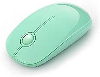 Jelly Comb 2.4G Slim Wireless Mouse with Nano Receiver, Less Noise, Portable Mobile Optical Mice for Notebook, PC, Laptop, Computer, MacBook MS001 (Pure Green)