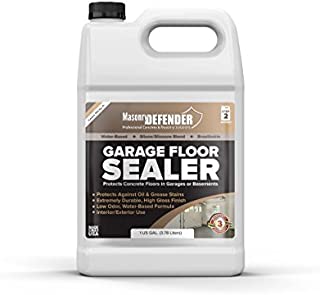 Garage Floor Sealer, 1 Gal - Clear, Water-Based Acrylic Sealer for Concrete Surfaces