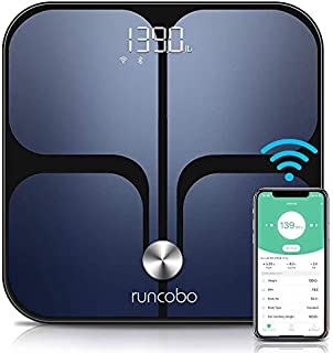 Digital Scale - Wi-Fi Bluetooth Auto - Switch Smart Scale Digital Weight, Body Fat Scale for Weight, 14 Body Composition Monitor with iOS, Android APP, Support Unlimited Users, Auto - Recognition