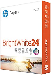 HP Paper Printer Paper 8.5x11 BrightWhite 24 lb 1 Ream 500 Sheets 100 Bright Made in USA FSC Certified Copy Paper Compatible 203000R