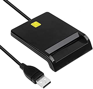 MMUSC CAC Smart Card Reader DOD Military USB Common Access, Compatible with Mac OS, Windows, Linux, Black