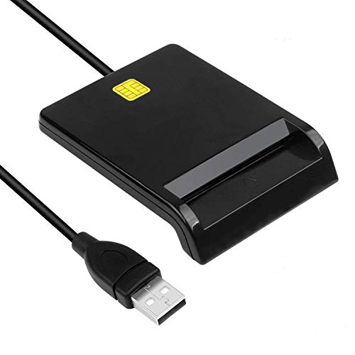 MMUSC CAC Smart Card Reader DOD Military USB Common Access, Compatible with Mac OS, Windows, Linux, Black