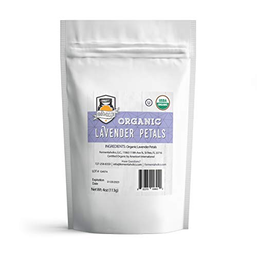 Fermentaholics USDA Certified Organic Loose Leaf Lavender Petals Tea - Perfect For Kombucha Brewing