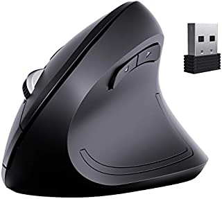 VicTsing Ergonomic Mouse, Upgraded Vertical Wireless Mouse 2.4G Optical Mouse-Reduce Wrist Pain, 6 Buttons 4 Adjustable DPI 1000/1600/2000/2400 Levels, Better Performance for PC, Desktop, Laptop