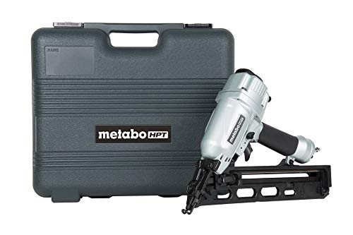 Metabo HPT Finish Nailer, 15 Gauge, Pneumatic, Angled, Finish Nails 1-1/4-Inch up to 2-1/2-Inch, Integrated Air Duster, Selective Actuation Switch, 5-Year Warranty (NT65MA4)