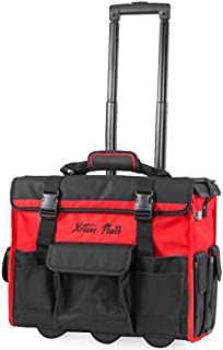 XtremepowerUS Rolling Tool Bag with Wheels Organizer Telescoping Handle 18