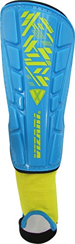 Vizari Malaga Shin Guard, Sky/Yellow, Small