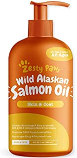 Pure Wild Alaskan Salmon Oil for Dogs & Cats - Supports Joint Function, Immune & Heart Health - Omega 3 Liquid Food Supplement for Pets - Natural EPA + DHA Fatty Acids for Skin & Coat - 32 FL OZ