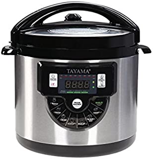 Tayama TMC-60XL 6 Quart 8 in 1 Multi Function Pressure Cooker, 6 Qt, Black