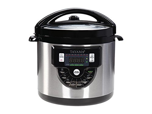 Tayama TMC-60XL 6 Quart 8 in 1 Multi Function Pressure Cooker, 6 Qt, Black