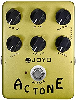 JOYO JF-13 AC Tone AMP Pedal Effect Simulation Amplifier Effects Pedal Analog Vox AC30 Classic British Rock Sound Pedal for Electric Guitar Bypass