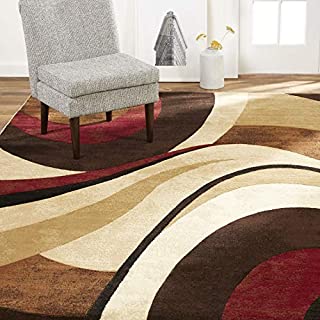 Home Dynamix Tribeca Slade Modern Area Rug, Abstract Brown/Red 7'10