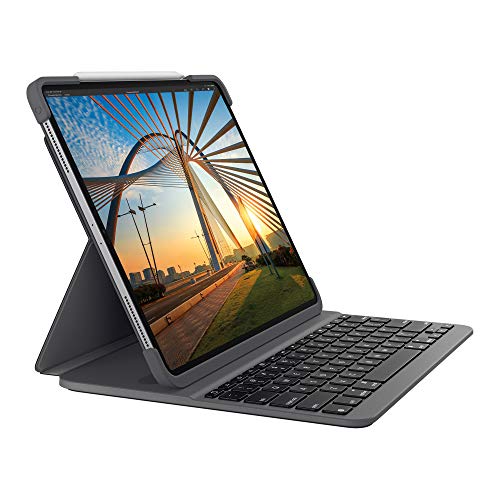 Logitech SLIM FOLIO PRO Backlit Bluetooth Keyboard Case for iPad Pro 12.9-inch (3rd and 4th gen) - Graphite