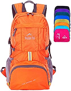 Venture Pal Lightweight Packable Durable Travel Hiking Backpack Daypack (Orange)