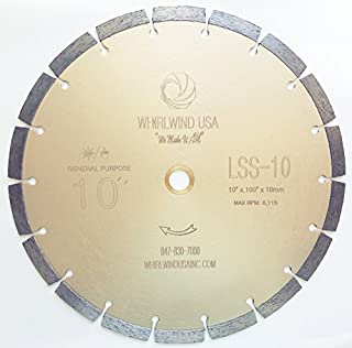 Whirlwind USA LSS 10-Inch Dry or Wet Cutting General Purpose Power Saw Segmented Diamond Blades for Concrete Stone Brick Masonry (Factory Direct Sale) (10