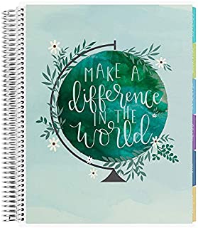 Erin Condren 12 - Month 2021 Teacher Lesson Planner 8.5x11 (January - December 2021) - Make a Difference Cover with Kaleidoscope Interior Design with List of Subjects, Student Name List and Checklist