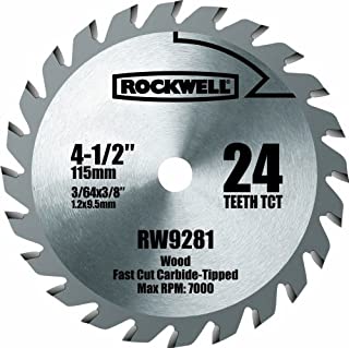 Rockwell RW9281 4 1/2-Inch 24T Carbide Tipped Compact Circular Saw Blade