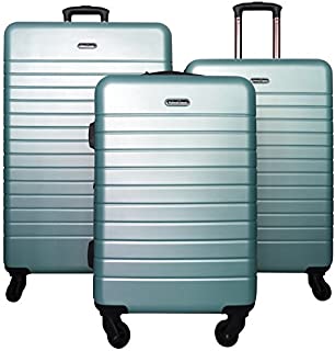 HyBrid & Company Luggage Set Durable Lightweight Spinner Suitcase LUG3-SK0040, 3 Pieces, Sage