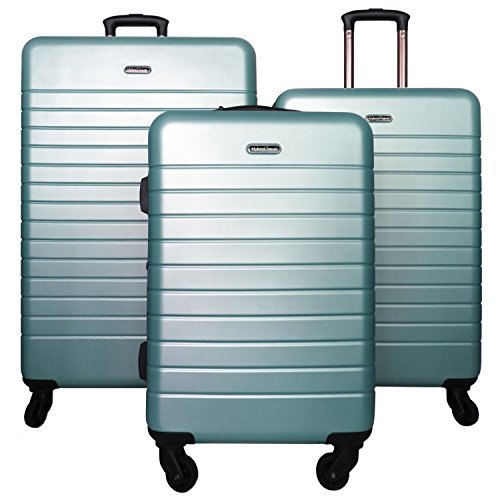 HyBrid & Company Luggage Set Durable Lightweight Spinner Suitcase LUG3-SK0040, 3 Pieces, Sage