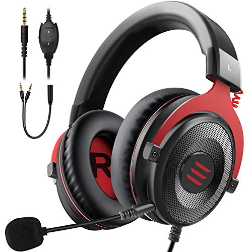 EKSA E900 Stereo Gaming Headset-Xbox one Headset Wired Gaming Headphones with Noise Canceling Mic, Over Ear Headphones Compatible with PS4, Xbox One, Nintendo Switch, PC, Mac, Laptop