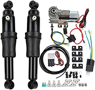 XFMT Adjustable Rear Air Ride Suspension Kit Compatible with Harley Davidson Harley Touring Bagger Electra Street Road Glide Road King 1994-2020