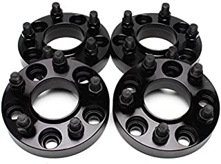 LHE 5x4.5 or 5x114.3mm Hub Centric Wheel Adapters Spacers 4 Pcs 5 Lugs 25mm 1 inch 70.5mm Hub Bore for Ford Mustang 2015-2018 with 14x1.5 Studs