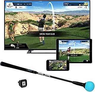 Phigolf Mobile and Home Smart Golf Game Simulator with Swing Stick - WGT Edition